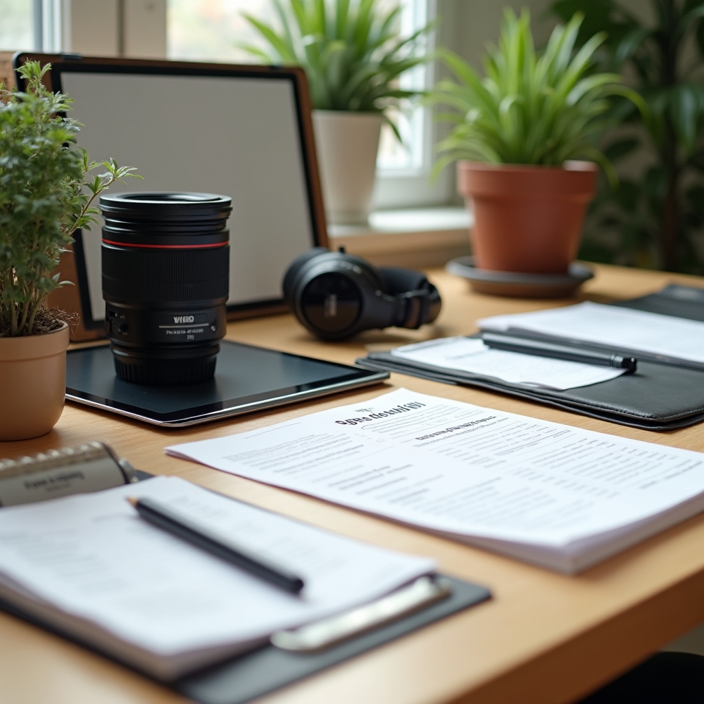 Spese deducibili per professionisti creativi organizzate su tavolo